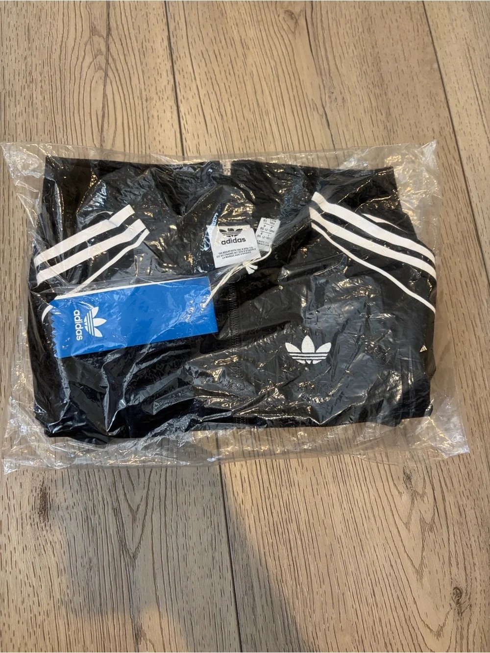adidas Black Kids Track Jacket and Pants with White Stripes